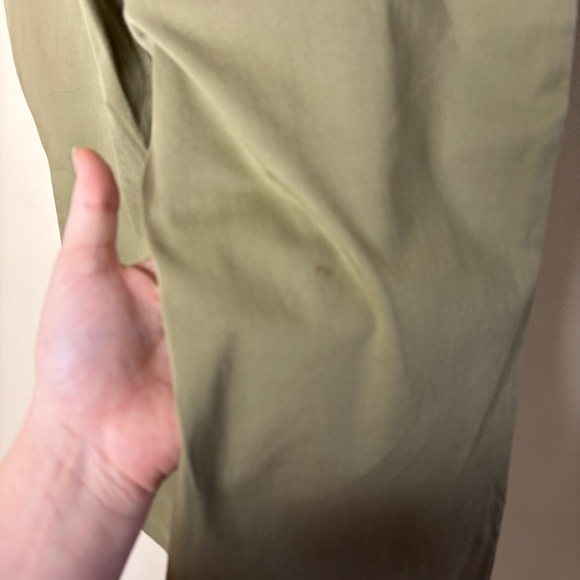 Garnet Hill Womens Army Green Straight Leg Pants Size 10 - Picture 6 of 12